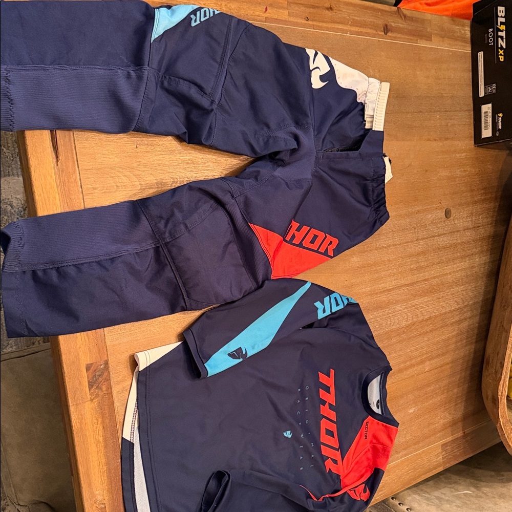 Thor Kids Matching Set in Navy and Red